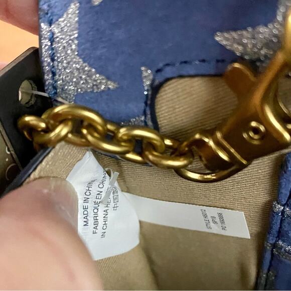 J.Crew Harrison Clutch Convertible Crossbody Bag Stars Glitter 4th of July NWT - Picture 14 of 16